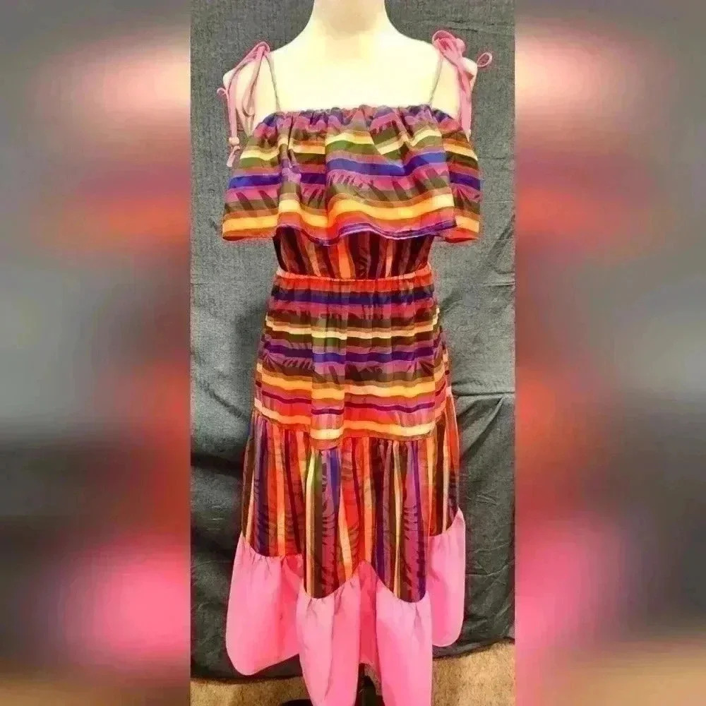 706h Ruffle dress for girls, strapless, size small, D200.5.8.